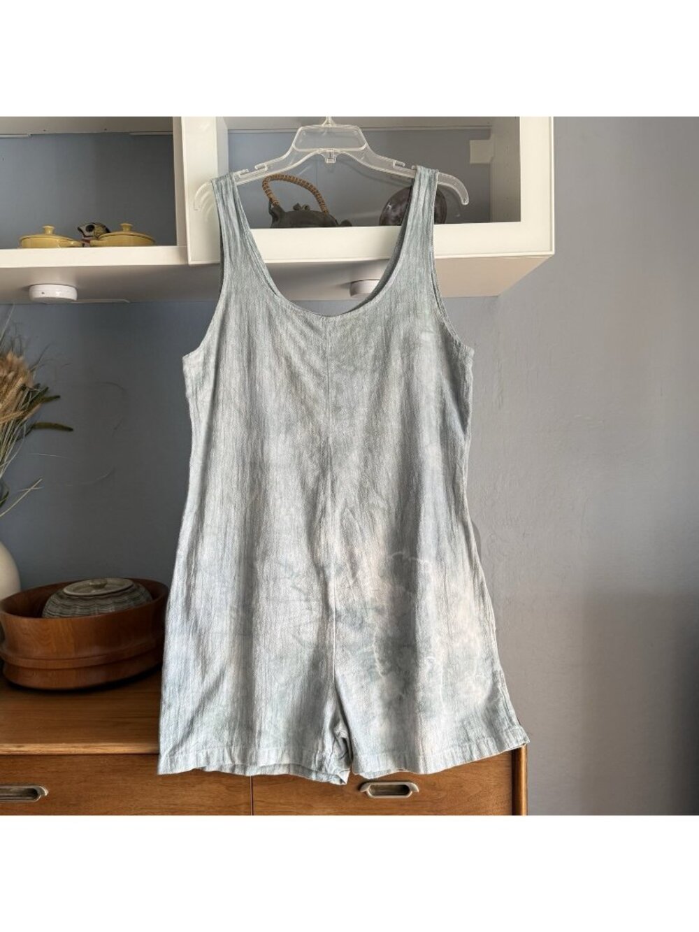 Riverside Tool & Dye X Free People Romper Blue S/M Pockets Cotton Gauze